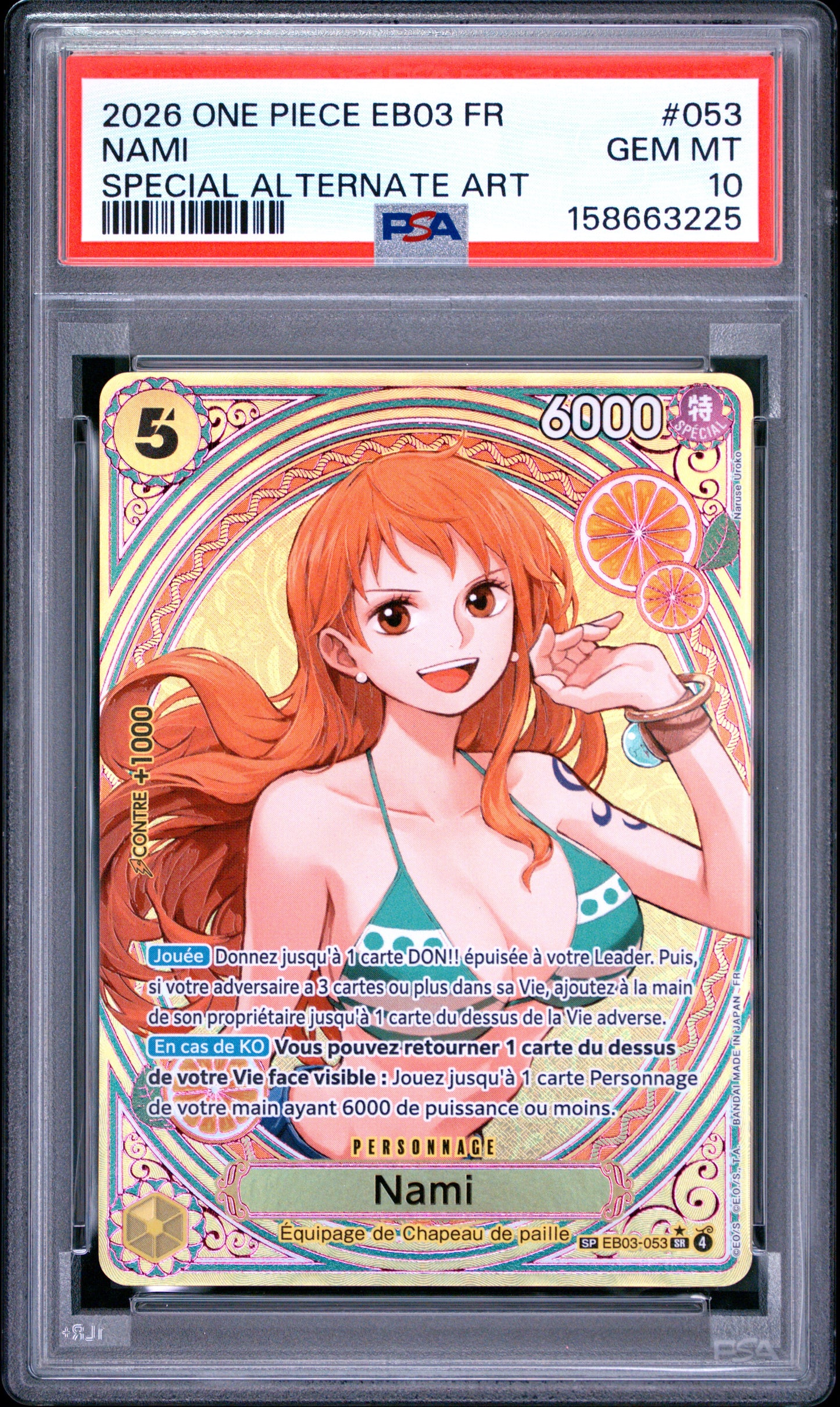 ONE PIECE - NAMI - SP - EB03 - FRENCH - PSA 10