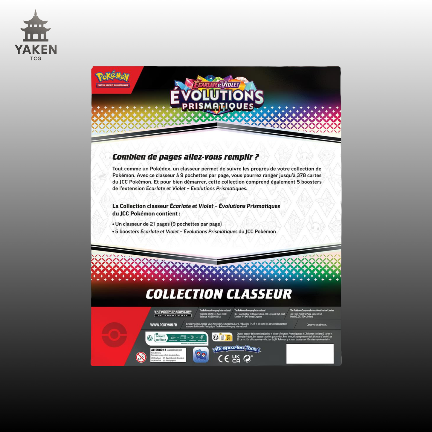 POKÉMON COFFRET CLASSEUR - EV08.5 - ÉVOLUTIONS PRISMATIQUES - SCELLÉ